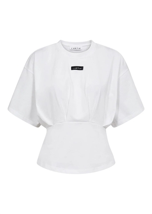 Romie pleat tee White HAUTE L'AMITIÈ